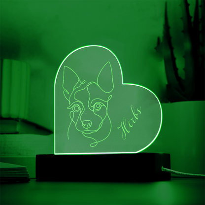 Custom Engraved Acrylic Plaque Pet Portrait
