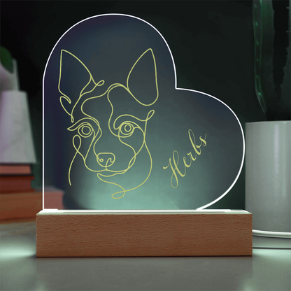 Custom Engraved Acrylic Plaque Pet Portrait
