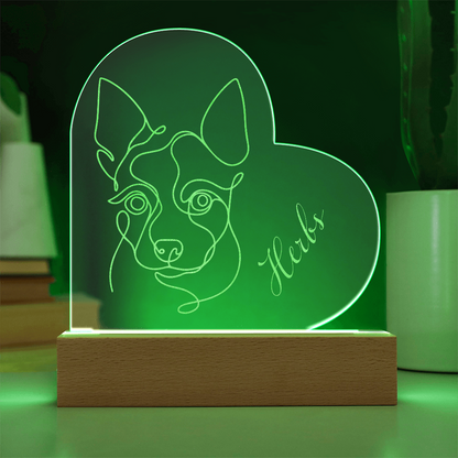 Custom Engraved Acrylic Plaque Pet Portrait