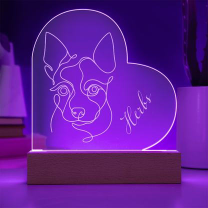 Custom Engraved Acrylic Plaque Pet Portrait
