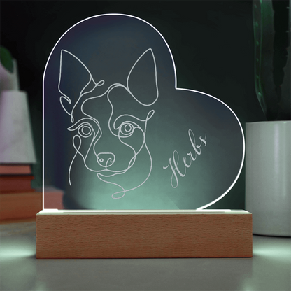 Custom Engraved Acrylic Plaque Pet Portrait