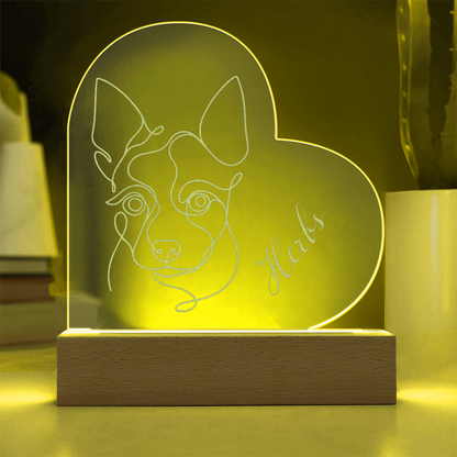 Custom Engraved Acrylic Plaque Pet Portrait